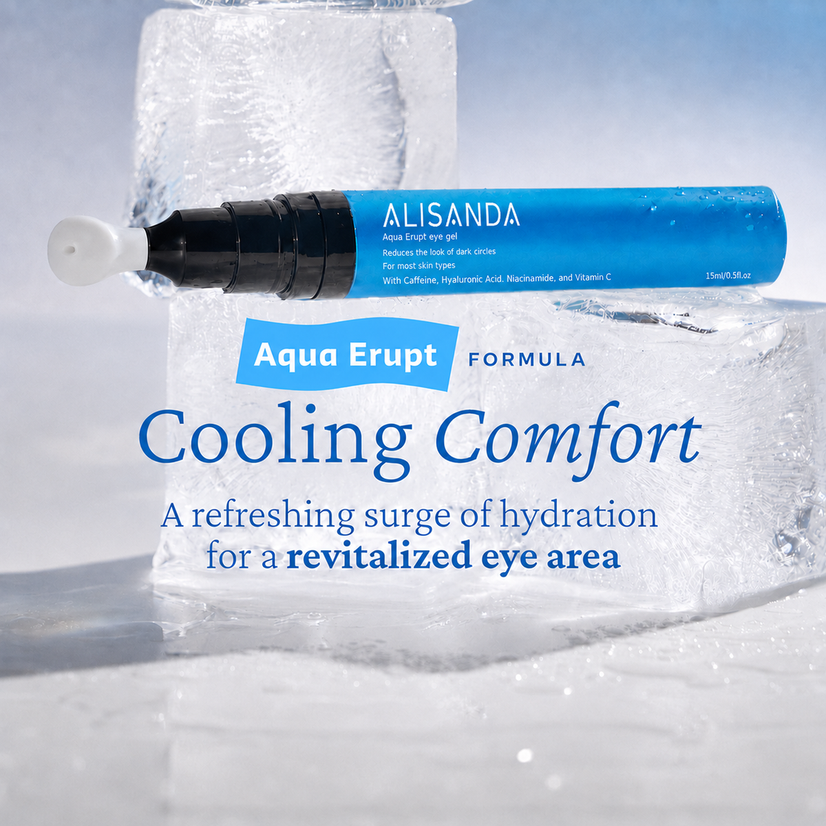 Aqua Erupt Depuffing Eye Gel with Caffeine + Hyaluronic Acid