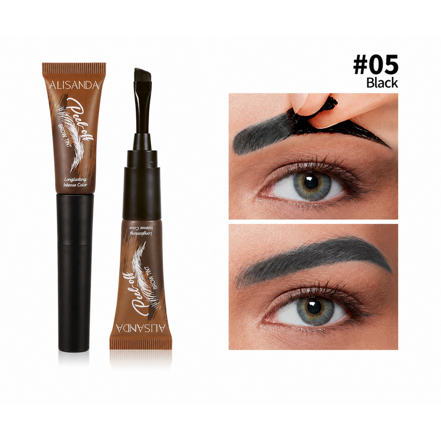 Waterproof 5-Color Peel-Off Eyebrow Gel — Long-Lasting Tint